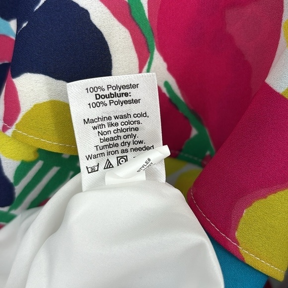 J. Crew Factory Tropical Printed Ruffle Cami Slip Dress Women’s Size 0 - Picture 6 of 10